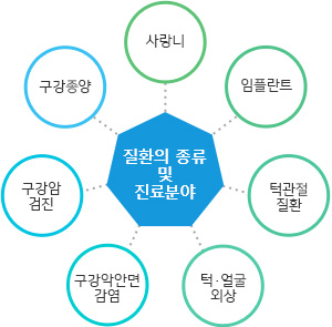 질환의 종류 및 진료 분야